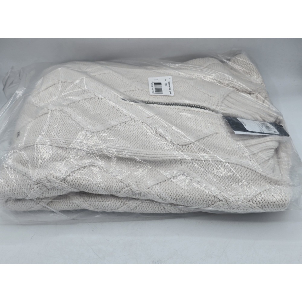 GUESS Mens Long Sleeve‎ Diamond Cable Half Zip Knit Sweater Yarn Blend Sz XXL - Picture 10 of 13